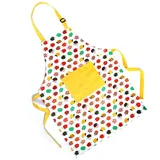 XPEX 1 Stück Kochschürze Kinder, 50X40Cm Kinder Kochschürze, Kinder Schürze, Baumwolle Gepolsterte Hauptküche Kinderschürze Gelber Igel Für Hauptküche, Restaurant, Zeichnung