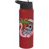 Sommer Strand Pool Party Hippo aufblasbare Flamingo Hawaiian Stainless Steel Insulated Water Bottle