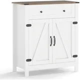 Costway Sideboard mit 1 Schublade & Verstellbarem Regal 80 x 40 x 92 cm Weiß