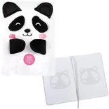 IDENA Notizbuch Fluffy Panda liniert 80 Blatt, 80g/m2 DIN A5