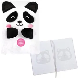 IDENA Notizbuch Fluffy Panda liniert 80 Blatt, 80g/m2 DIN A5