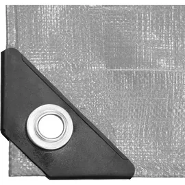 ECD Germany Abdeckplane mit Ösen 2x3m 6m2 260g/m2 aus Polyethylen Schimmelresistent Wasserdicht - Grau