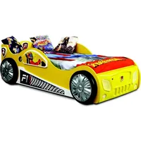 Rennwagen Auto Bett Matratze Autobett Kinderzimmer Betten Möbel gelb Kinderbett - Gelb