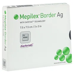 Mepilex Border Ag Schaumverb.7,5x7,5 cm 5 St