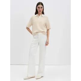 Someday Damen Flared | Carie French Flared Jeans aus BCI Cotton Mix Mid Rise Off White, 40 - 40W