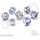 glassstaff Crit Stones Meridian Mystique Electroplated Liquid Core RPG Dice Set