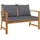 vidaXL Gartenbank 120 x 65 x 81 cm Dunkelgrau