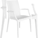 GRANDSOLEIL Sessel Rattan Bistrot weiß cm. 57x53xh89 Gartenmöbel