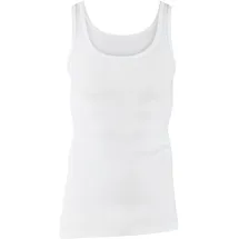 CALIDA Twisted Cotton Unterhemd Herren, Feinripp mit extralangem Rücken Weiss 58-60