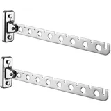 Wandkleiderständer, 2er-set, Klappbarer Wäscheständer Aus Edelstahl Zur Wandmontage, Wandkleiderständer, Klapphaken Für Schlafzimmer, Wohnzimmer, Balkon --crezuo