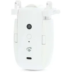 Nedis Vorhang Roboter Kabelanlage / U-Schiene | Horizontale Vorhänge | Batteriebetrieben / Stromversorgung über USB | 4000 mAh | Bluetooth® | Weiss
