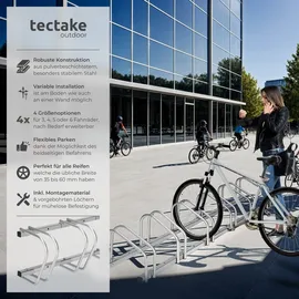 Tectake Fahrradständer Silber