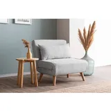 Evila Schlafsessel in Hellgrau - (B)80 x (T)50 cm