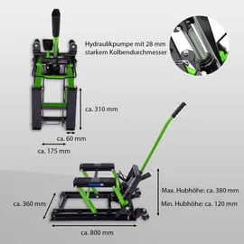 lunicasha Motorradheber 680kg Motorradhebebühne Motorradheber hydraulisch Motorrad Hebebühne ATV Quad