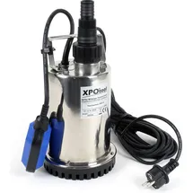 XPOtool Wiltec Tauchpumpe bis 7500l/h, max. Förderhöhe 6,5m, Schmutzwasserpumpe 400W, Fremdkörper bis 5mm