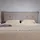 Idimex Kopfteil ZELOX mit Holzbeinen 160 cm in Grau - gepolsterte Bettrückwand für Doppelbetten, Headboard mit hochwertigem Stoffbezug & gestepptem Look