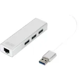 Digitus DA-70250-1 USB 3.0 3-Port Hub & Gigabit LAN-Adapter