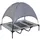 PawHut Hundebett mit Baldachin 122 x 92 cm grau