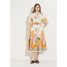 More & More Kleid Blusenkleid Jungle Print Beige/Braun 42