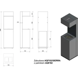 Kratki Gasfeuerstelle AQF2 Ø 47,1 cm Schwarz