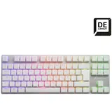 Sharkoon PureWriter TKL RGB weiß, Kailh Choc LOW PROFILE BLUE, USB, DE (4044951034253)