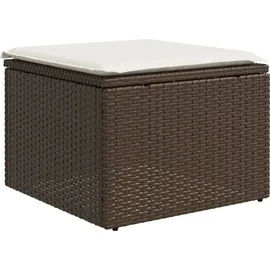 vidaXL 5-tlg. Garten-Sofagarnitur mit Kissen Braun Poly Rattan