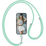 Flyzoo Handykette Universal, Handy Kordel aus Nylon, Einstellbar Crossbody Handyschnur & Handy Band zum Umhängen, Kompatibel mit Jedem Smartphones für Meisten Handyhüllen -Ohne Hülle (HellGrün)