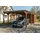 SKANHOLZ Emsland Flachdach Carport 3,40 x 8,46 m nussbaum inkl. Abstellraum