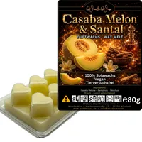 WonderWax Duftwachs Wax Melts für Duftlampe, 6 Herzen Duftmelt Wachsmelt Sojawachs Duftwachs Würfel für Raumdüfte, Wachs Duftöl Winter Indoor Schmelzen für Aromalampe Casaba Melon & Santal