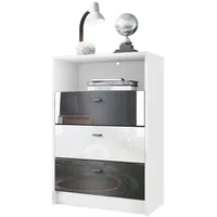 Vladon Kommode, Weiß, 56x86x36 cm, Wohnzimmer, Kommoden & Sideboards,