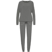 VIVANCE DREAMS Damen Pyjama melange-dunkelgrau Gr.32/34