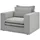 furn.design Relaxsessel Pesaro Cord 110 x 83 x 110 cm Grau mit Hocker
