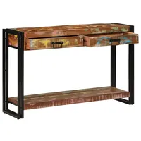 VidaXL Konsolentisch Mehrfarbig 120x33x75 cm Altholz Massiv