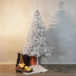 Haushalt International Künstlicher Weihnachtsbaum Weiß Kunststoff 180cm