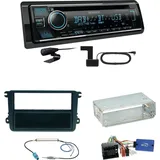 Kenwood KDC-BT760DAB Bluetooth DAB Einbauset für Seat Leon Alhambra Altea XL