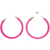 buttinette Ohrringe, 80er neonpink