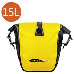XDeer Gepäckträgertasche 15L/25 Fahrradtaschen Gepäckträgertasche Wasserdicht, Fahrradtaschen Rucksack für Gepäckträger gelb