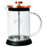 Berlinger Haus Berlingerhaus-Teekanne für Tee und Kaffee French Press 600 ml Rosegold Collection BH-1494 - Orange/Transparent