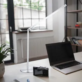 GLOBO Tischleuchte Nickel-matt H 80 cm