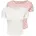 Kurzarmshirt CS JRS Damen Gr M weiß cloud dancer pack rose smoke with hearts Jersey Obermaterial 95 Baumwolle 5 Elasthan bedruckt unifarben slim fit normal Rundhals Shirts