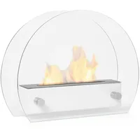 moritz Tischkamin weiß 36 x 13 x 28 cm Tischfeuer Bio Ethanol-Brenner Deko Kamin Feuerstelle Ethanol-Kamin Ofen