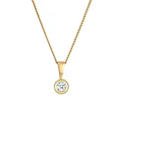 Elli DIAMONDS Solitär Rund Kreis Diamant (0.1 .) 585 Gelbgold 45 Damen