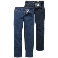 Arizona Stretch-Jeans »John«, (Packung, 2 tlg.), Straight Fit 52, N + U Gr, blue stone und dark blue, Herren Jeans
