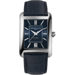 Frederique Constant Classics Carree Automatic FC-303N4C6 - Gerprägt & sonnen guilloche,blau - 30.4mm, 30.40mm x 33.30mm