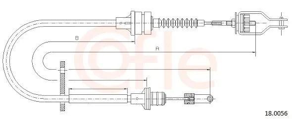 COFLE Seilzug, Kupplungsbetätigung 180056 für NISSAN