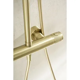 Schöner Wohnen Duschsystem Glaia mit Thermostat Mattgold 114