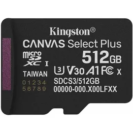 Kingston Canvas Select Plus microSD 512GB micSDXC Gen3 o.Adapter