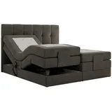 MKS Meble MKS Boxbett, Dunkelgrau Velvet - Textil, 2-Sitzer, H3 7-Zonen Rechteckig, 160x200 cm Schlafzimmer, Betten, Boxspringbetten