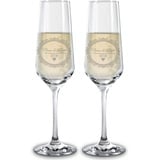 PR Print Royal Sektglas mit Gravur 2er-Set - mit Name & Datum selbst gestalten - Personalisiertes Geschenk, Geburtstag, Weihnachten, Valentinstag, Jahrestag, Hochzeit I Lasergravur, 200 ml - Ornament