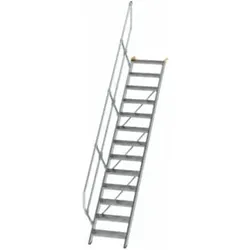MUNK Aluminium-Treppe Stufen 45° 13 Stufen